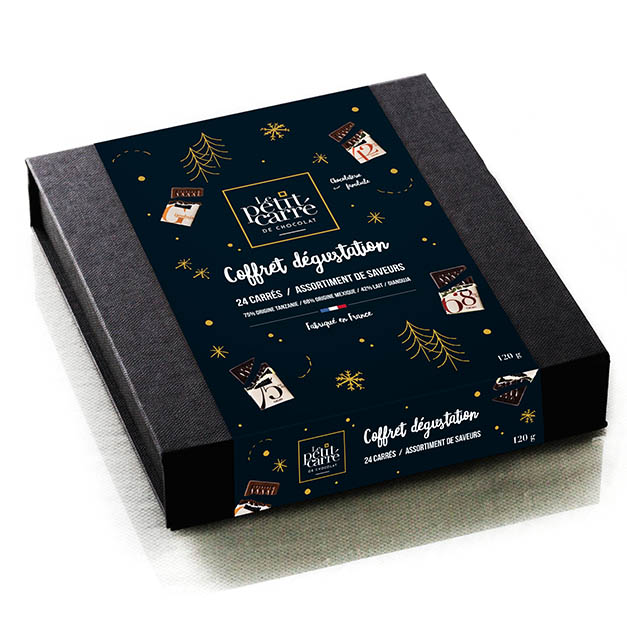 Le chocolat gourmand. Coffret dégustation Noel