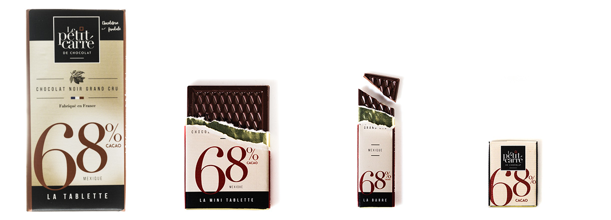 Gamme chocolat 68% origine Mexique