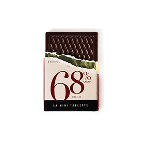 Mini tablette de chocolat 68% de cacao origine Mexique