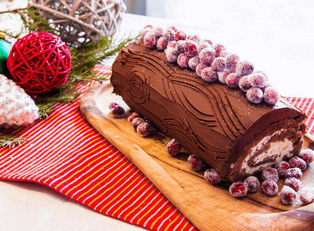 buche de Noël cassis