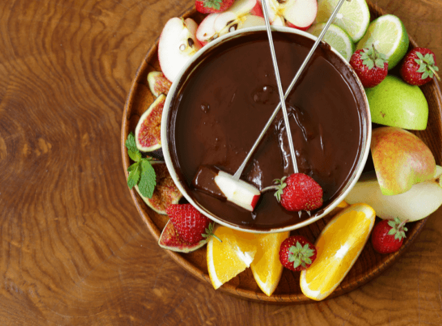 fruits fondue chocolat
