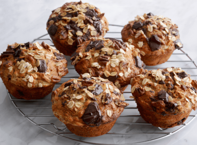 Muffins avoine et pepites de chocolat